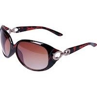 Elegant skildpaddebrun mode-solbrille m.brunt glas